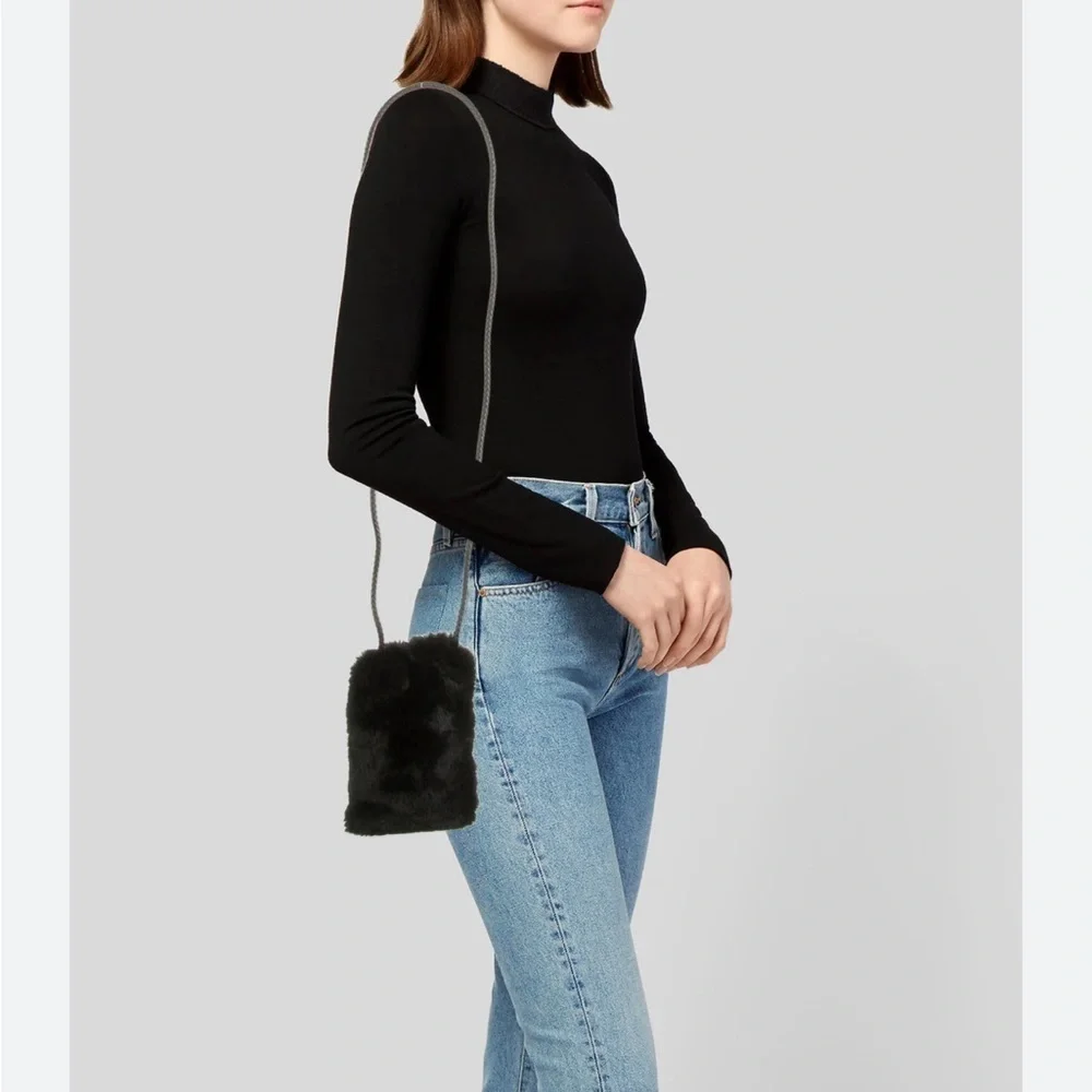THE CASHMERE PROJECT Brown Fur BAG . New